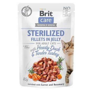 Вологий корм Brit Care Cat Pouch для кастрованих котів, в желе, качка та індичка, 85 г 100532/0549 фото