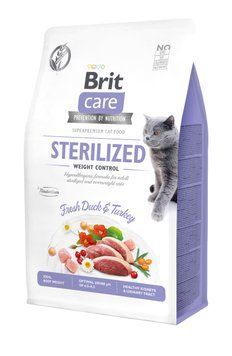 Сухий корм Brit Care Cat GF Sterilized Weight Control для стерилізованих котів з надмірною вагою, качка та індичка, 400 г 171295 фото