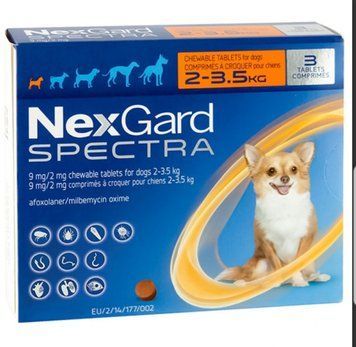 Нескгард Спектра 1 таблетка 2-3,5кг NexGard Spectra XS 1511 фото
