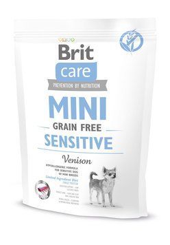 Сухий корм Brit Care GF Mini Sensitive для собак мініатюрних порід з чутливим травленням, з олениною, 400 г 170777 фото