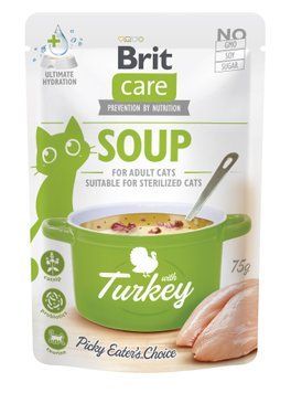 Корм вологий "Суп для котів Brit Care Soup with Turkey з індичкою", 75 г 101057 фото