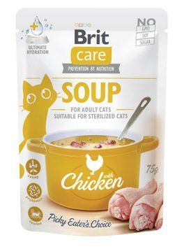 Корм вологий "Суп для котів Brit Care Soup with Chicken з куркою", 75 г 101152 фото