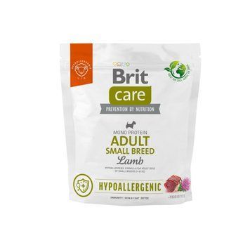 Корм для собак малих порід Brit Care Dog Hypoallergenic Adult Small Breed гіпоалергенний з ягням, 1 кг 172649 фото