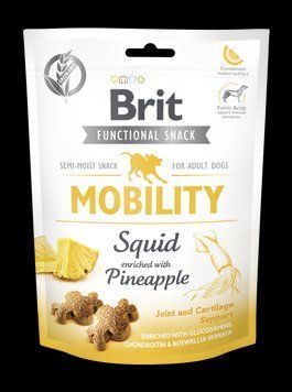 Функціональні ласощі Brit Care Mobility кальмар з ананасом для собак, 150г 111417/9932 фото