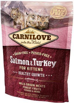 Сухий корм для кошенят Carnilove Cat Salmon & Turkey Kitten 400 г - лосось та індичка 170190 фото