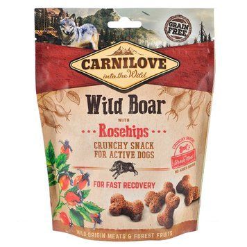 Ласощі Carnilove Dog Crunchy Snack для собак, дикий кабан та шипшина, 200 г 100407/7298 фото