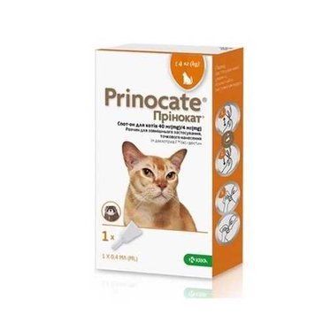 Краплі на холку для котів до 4 кг &laquo;Prinocat&raquo; (Прінокат) (від зовнішніх і внутрішніх паразитів) 1 піпетка 13012025 фото