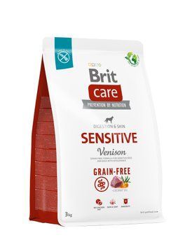 Сухий корм Brit Care Dog Grain-free Sensitive для собак з чутливим травленням, беззерновий з олениною, 3 кг 172209 фото